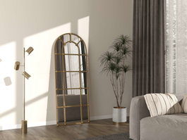 Hanah Home Espejo Cheval Ovalis Dar - Gold